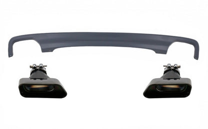 Rear Diffuser 550i Design Double Outlet with Square Exhaust Tips for BMW 5 Series F10 F11 (2011–2017)