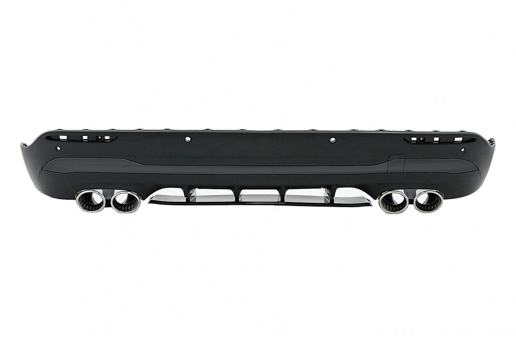 Rear Diffuser Aero 45S Design with Chrome Exhaust Tips for Mercedes GLA SUV H247 Sport Line (2020–Up)