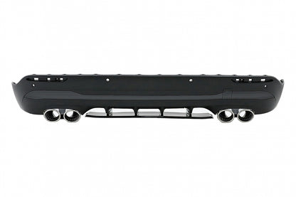 Rear Diffuser Aero 45S Design with Chrome Exhaust Tips for Mercedes GLA SUV H247 Sport Line (2020–Up)