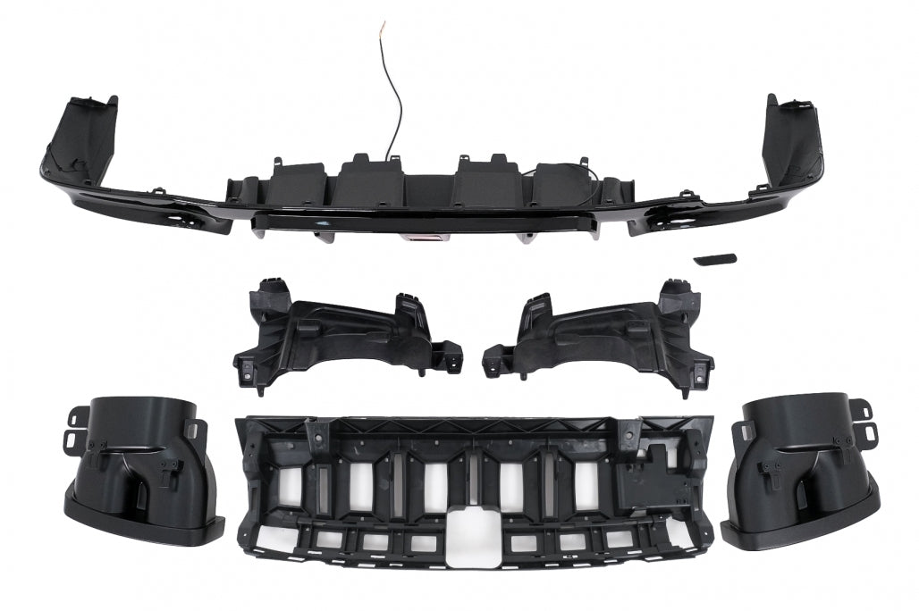 Rear Diffuser B Design Piano Black for Mercedes E-Class W213 Sport Line (2016–2019)