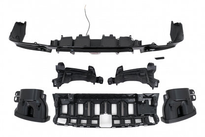 Rear Diffuser B Design Piano Black for Mercedes E-Class W213 Sport Line (2016–2019)