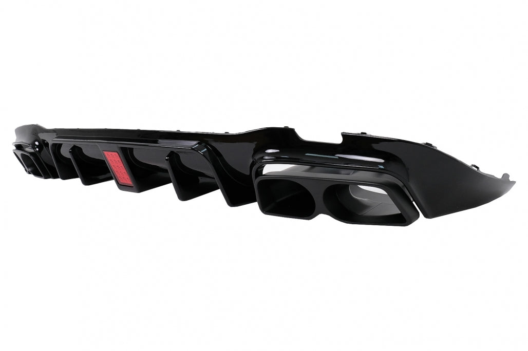 Rear Diffuser B Design Piano Black for Mercedes E-Class W213 Sport Line (2016–2019)