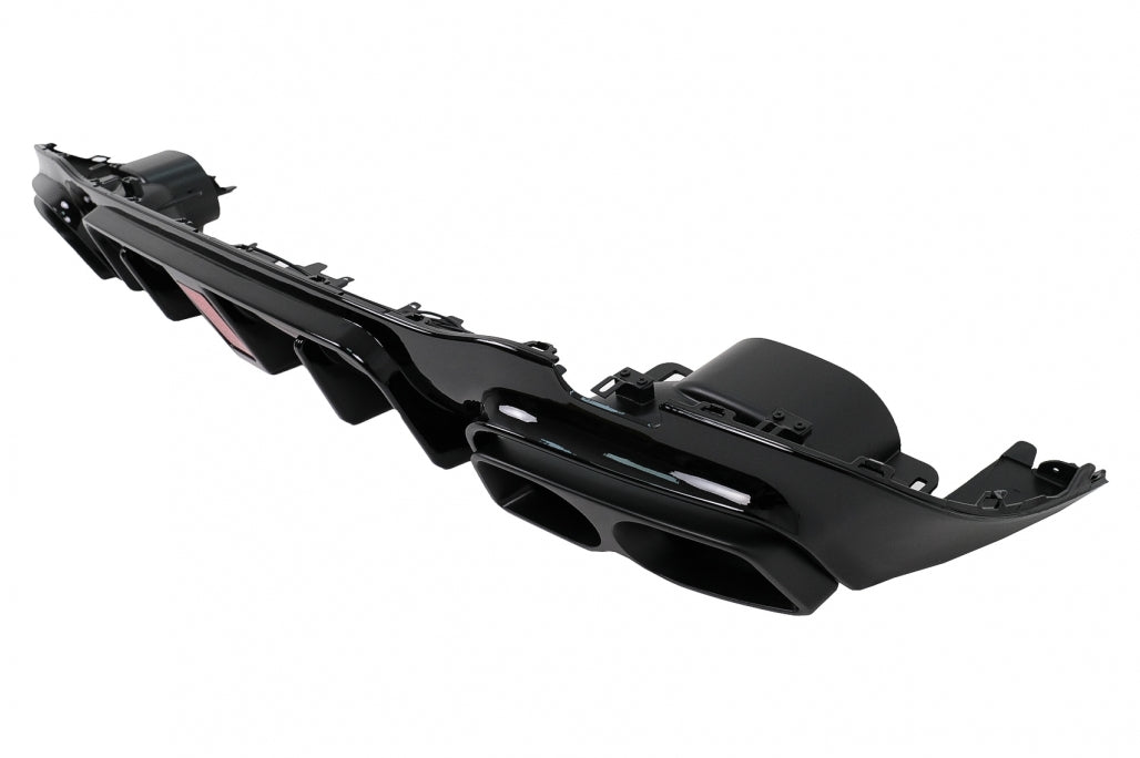 Rear Diffuser B Design Piano Black for Mercedes E-Class W213 Sport Line (2016–2019)