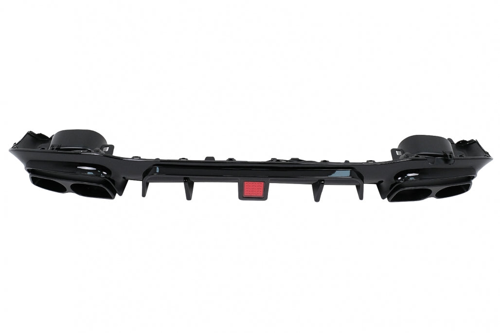 Rear Diffuser B Design Piano Black for Mercedes E-Class W213 Sport Line (2016–2019)