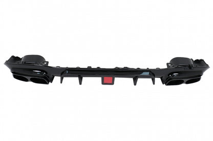 Rear Diffuser B Design Piano Black for Mercedes E-Class W213 Sport Line (2016–2019)