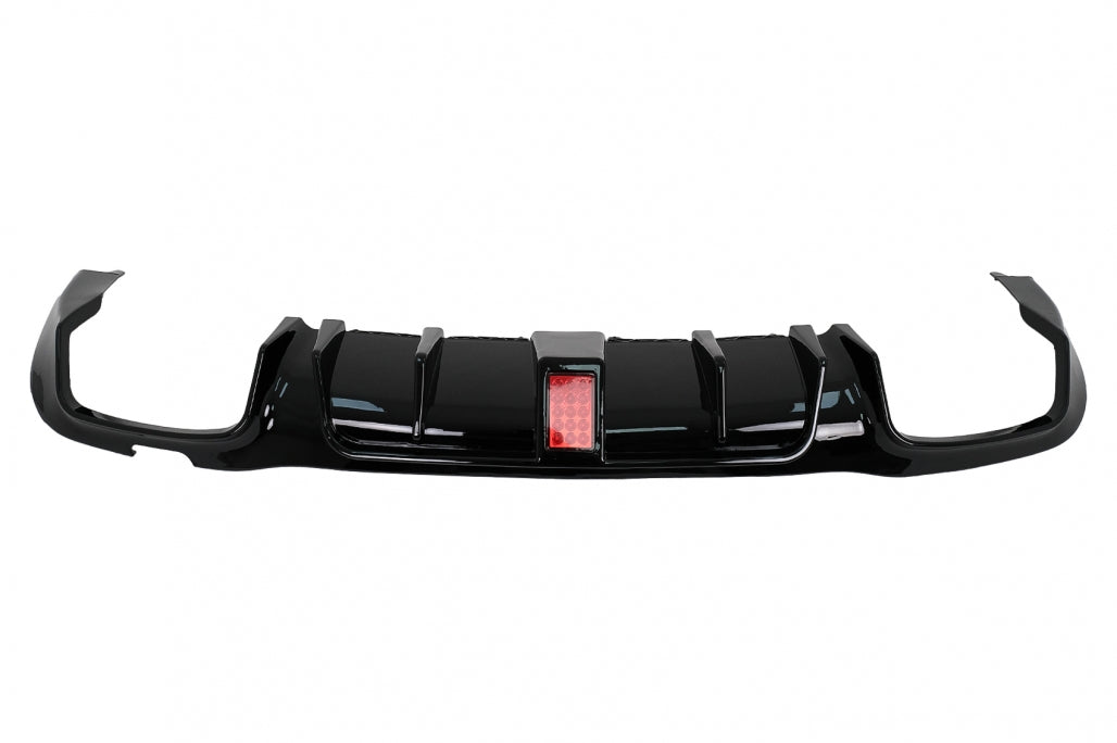 Rear Diffuser B Design Piano Black for Mercedes E-Class W213 Sport Line (2016–2019)