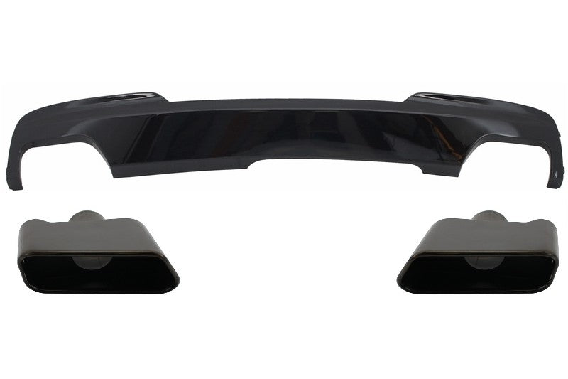 Rear Diffuser Black Edition with 550i Sport Exhaust Tips for BMW 5 Series F10 F11 (2011–2017)