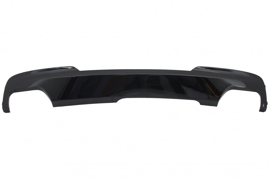 Rear Diffuser Brilliant Black with 550i V8 LCI Square Exhaust Tips for BMW 5 Series F10 F11 (2011–2017)