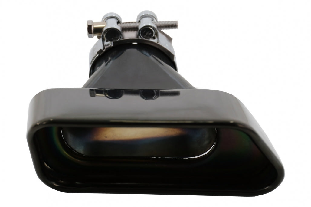 Rear Diffuser Brilliant Black with 550i V8 LCI Square Exhaust Tips for BMW 5 Series F10 F11 (2011–2017)