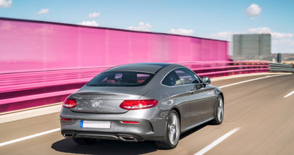 Rear Diffuser C63 Design Matte Black for Mercedes C-Class C205 A205 (2014–2019)