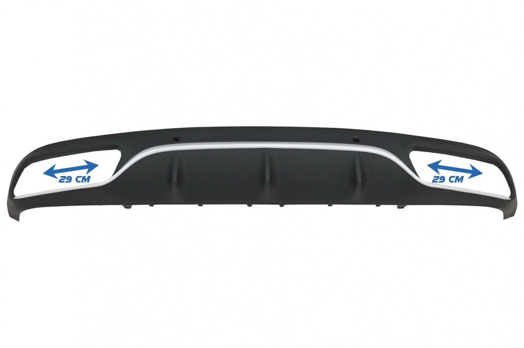 Rear Diffuser C63 Design Matte Black for Mercedes C-Class C205 A205 (2014–2019)