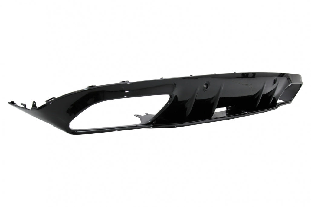 Rear Diffuser C63S Facelift Design with Silver Tips for Mercedes C-Class C205 A205 (2014–2019)