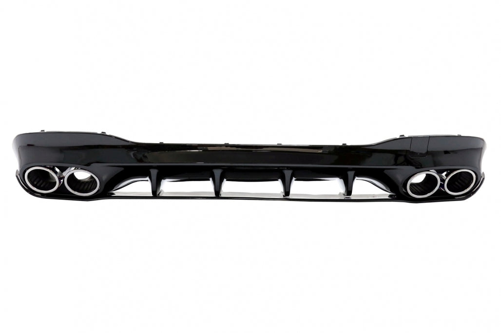 Rear Diffuser CLA45S Design with Chrome Exhaust Tips for Mercedes CLA C118 X118 Sport Line (2019–06.2025)