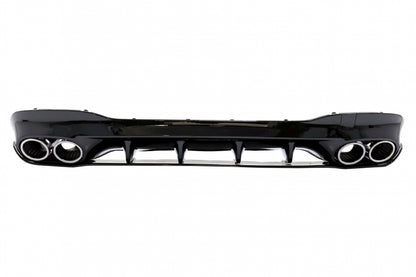Rear Diffuser CLA45S Design with Chrome Exhaust Tips for Mercedes CLA C118 X118 Sport Line (2019–06.2025)