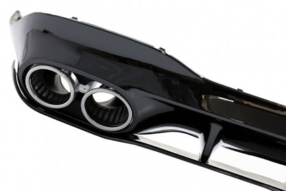Rear Diffuser CLA45S Design with Chrome Exhaust Tips for Mercedes CLA C118 X118 Sport Line (2019–06.2025)