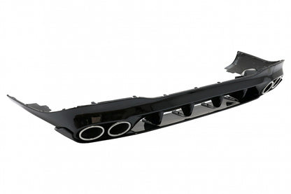 Rear Diffuser CLA45S Design with Chrome Exhaust Tips for Mercedes CLA C118 X118 Sport Line (2019–06.2025)