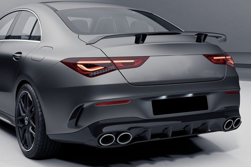 Rear Diffuser CLA45S Design with Exhaust Tips for Mercedes CLA C118 X118 Sport Line (2019–06.2025)