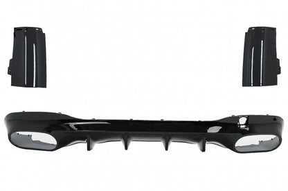 Rear Diffuser CLA45S Design with Exhaust Tips for Mercedes CLA C118 X118 Sport Line (2019–06.2025)