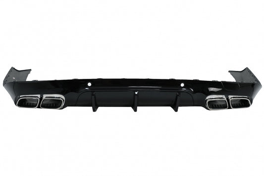 Rear Diffuser CLS63 Design with Chrome Exhaust Tips for Mercedes CLS C257 AMG Sport Line (2018–Up)
