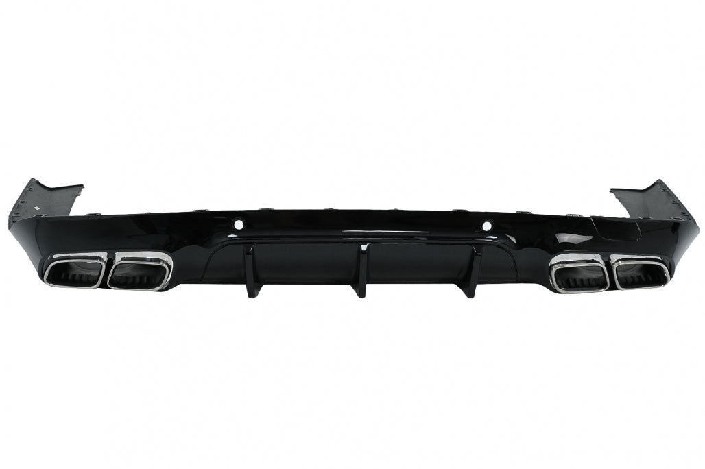 Rear Diffuser CLS63 Design with Chrome Exhaust Tips for Mercedes CLS C257 AMG Sport Line (2018–Up)