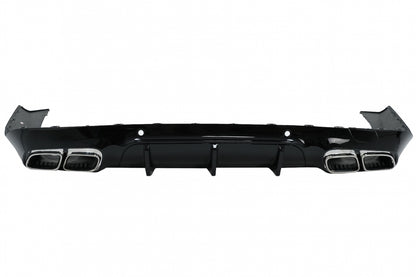 Rear Diffuser CLS63 Design with Chrome Exhaust Tips for Mercedes CLS C257 AMG Sport Line (2018–Up)