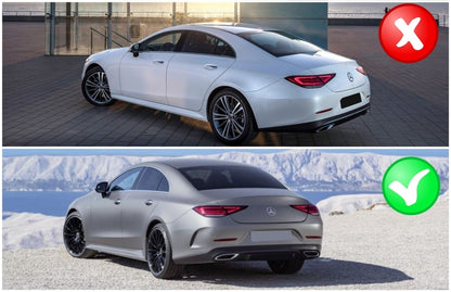Rear Diffuser CLS63 Design with Chrome Exhaust Tips for Mercedes CLS C257 AMG Sport Line (2018–Up)