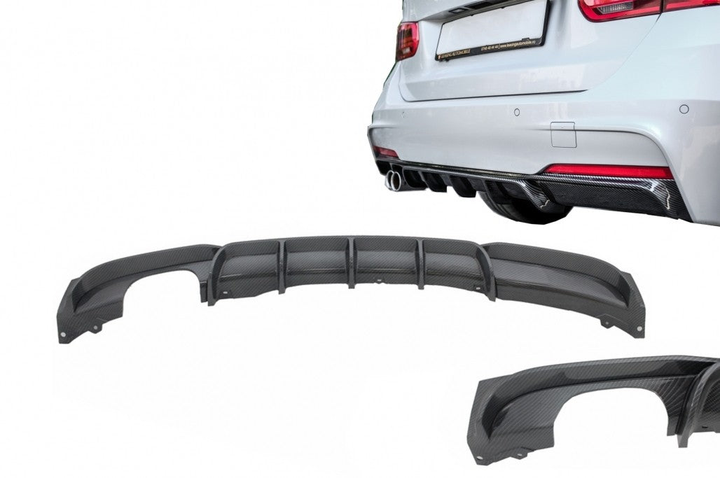 Rear Diffuser Carbon Look Left Outlet M Design for BMW 3 Series F30 F31 (2011–2019)