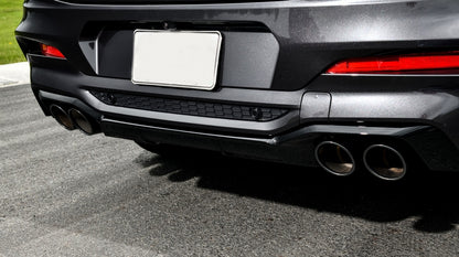 Rear Diffuser Double Outlet with Exhaust Tips Piano Black for BMW X4 G02 (2018-Up) M Sport