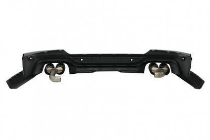 Rear Diffuser Double Outlet with Exhaust Tips Piano Black for BMW X4 G02 (2018-Up) M Sport