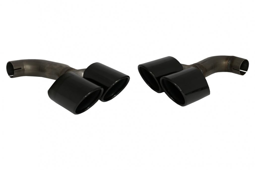 Rear Diffuser Double Outlet with Exhaust Tips Piano Black for BMW X4 G02 (2018-Up) M Sport