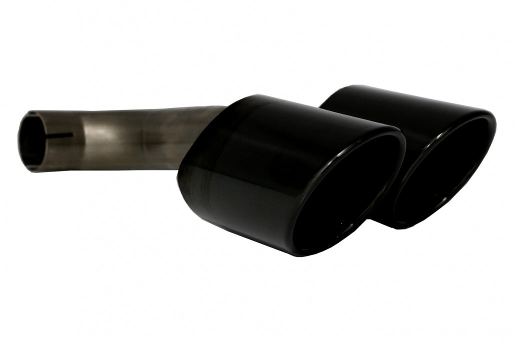 Rear Diffuser Double Outlet with Exhaust Tips Piano Black for BMW X4 G02 (2018-Up) M Sport