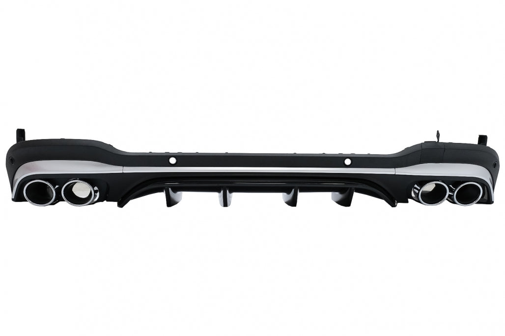 Rear Diffuser GLC43 Design with Silver Exhaust Tips for Mercedes GLC SUV X253 Facelift (2020–Up)