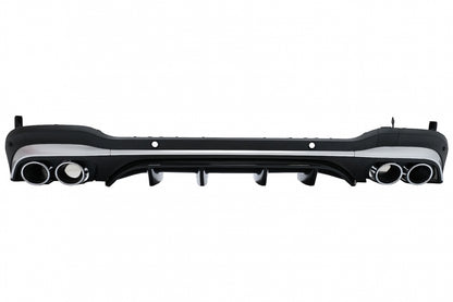 Rear Diffuser GLC43 Design with Silver Exhaust Tips for Mercedes GLC SUV X253 Facelift (2020–Up)