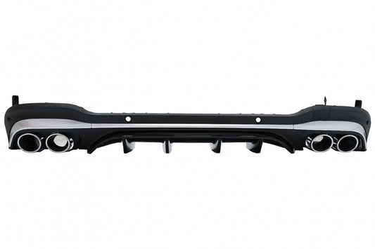 Rear Diffuser GLC43 Design with Silver Exhaust Tips for Mercedes GLC SUV X253 Facelift (2020–Up)