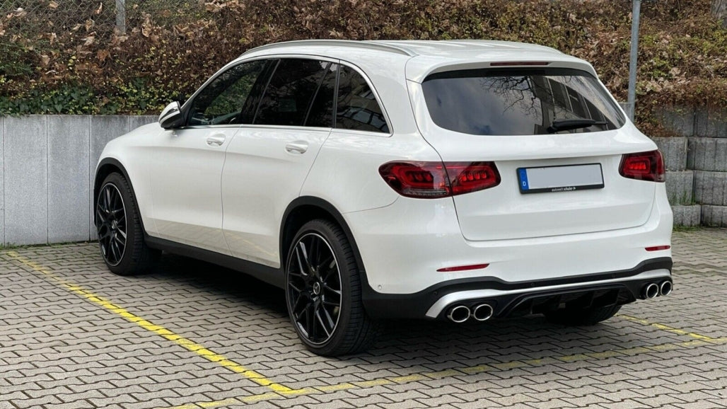 Rear Diffuser GLC43 Design with Silver Exhaust Tips for Mercedes GLC SUV X253 Facelift (2020–Up)