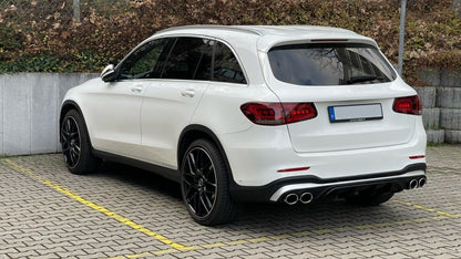 Rear Diffuser GLC43 Design with Silver Exhaust Tips for Mercedes GLC SUV X253 Facelift (2020–Up)