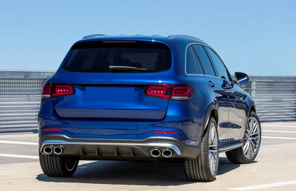 Rear Diffuser GLC43 Design with Silver Exhaust Tips for Mercedes GLC SUV X253 Facelift (2020–Up)