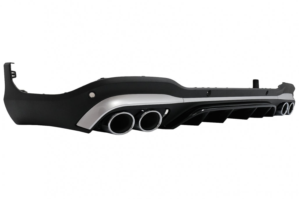 Rear Diffuser GLC43 Design with Silver Exhaust Tips for Mercedes GLC SUV X253 Facelift (2020–Up)