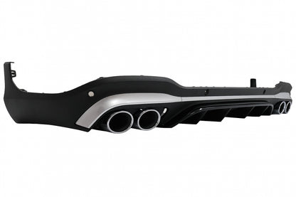 Rear Diffuser GLC43 Design with Silver Exhaust Tips for Mercedes GLC SUV X253 Facelift (2020–Up)