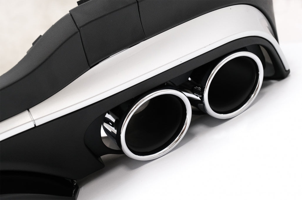 Rear Diffuser GLC43 Design with Silver Exhaust Tips for Mercedes GLC SUV X253 Facelift (2020–Up)