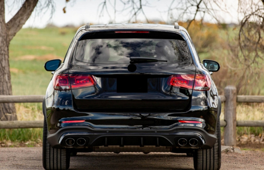Rear Diffuser GLC43 Night Package Design with Exhaust Tips for Mercedes GLC SUV X253 Facelift (2020–Up)