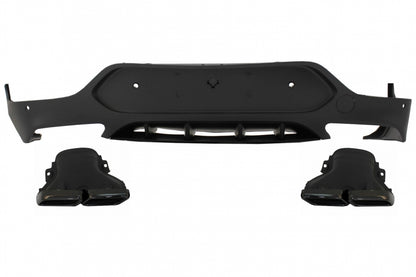Rear Diffuser GLC63 Design with Black Exhaust Tips for Mercedes GLC Coupe C253 (2015–2019) Sport Line
