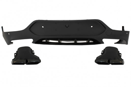 Rear Diffuser GLC63 Design with Black Exhaust Tips for Mercedes GLC Coupe C253 (2015–2019) Sport Line