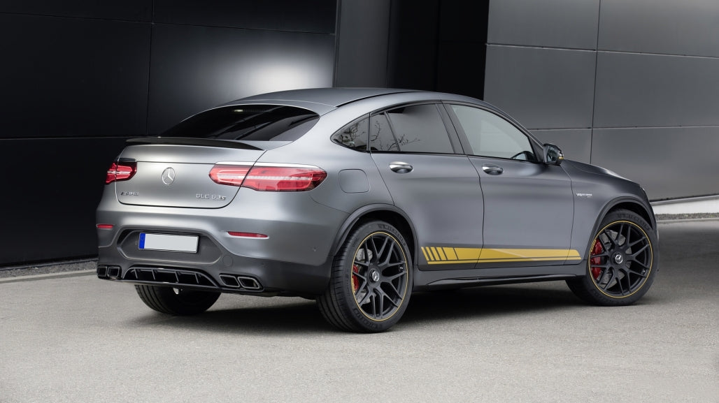 Rear Diffuser GLC63 Design with Black Exhaust Tips for Mercedes GLC Coupe C253 (2015–2019) Sport Line