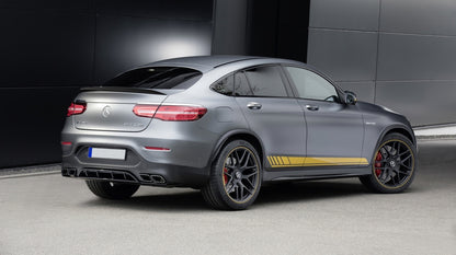 Rear Diffuser GLC63 Design with Black Exhaust Tips for Mercedes GLC Coupe C253 (2015–2019) Sport Line