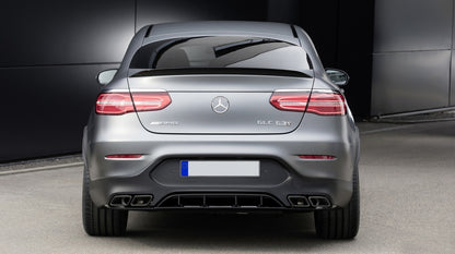 Rear Diffuser GLC63 Design with Black Exhaust Tips for Mercedes GLC Coupe C253 (2015–2019) Sport Line