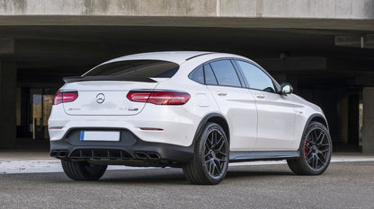 Rear Diffuser GLC63 Design with Black Exhaust Tips for Mercedes GLC Coupe C253 (2015–2019) Sport Line