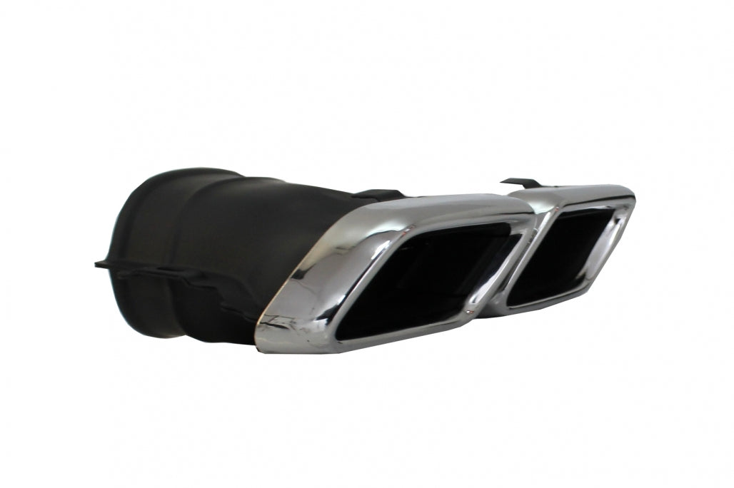 Rear Diffuser GLC63 Design with Silver Exhaust Tips for Mercedes GLC X253 SUV (2015–07.2019)
