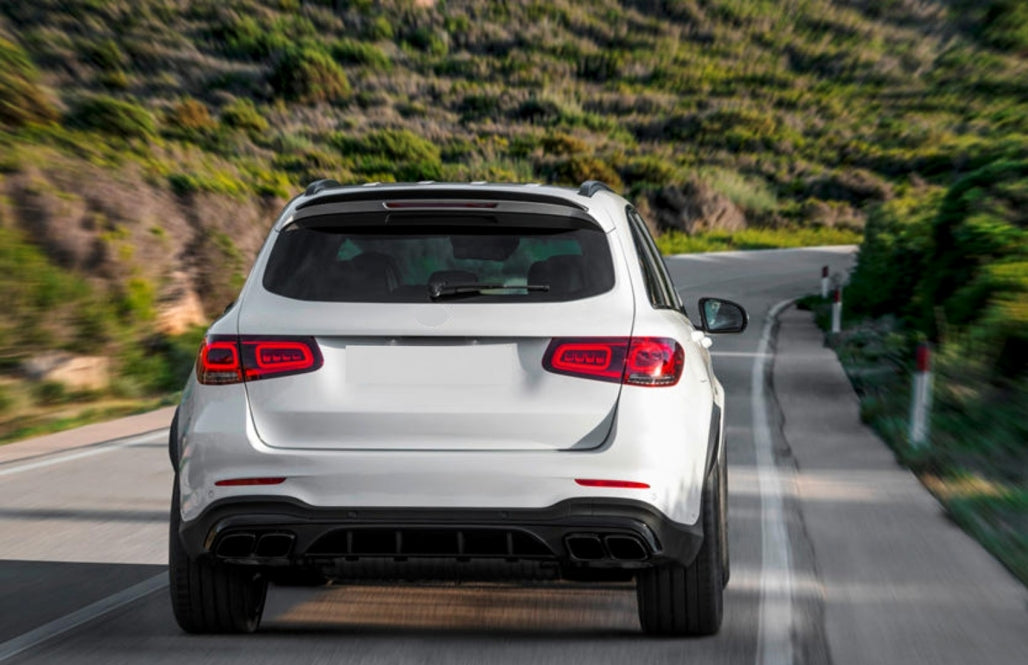 Rear Diffuser GLC63 Night Package Design with Black Exhaust Tips for Mercedes GLC SUV X253 Facelift (2020–Up)