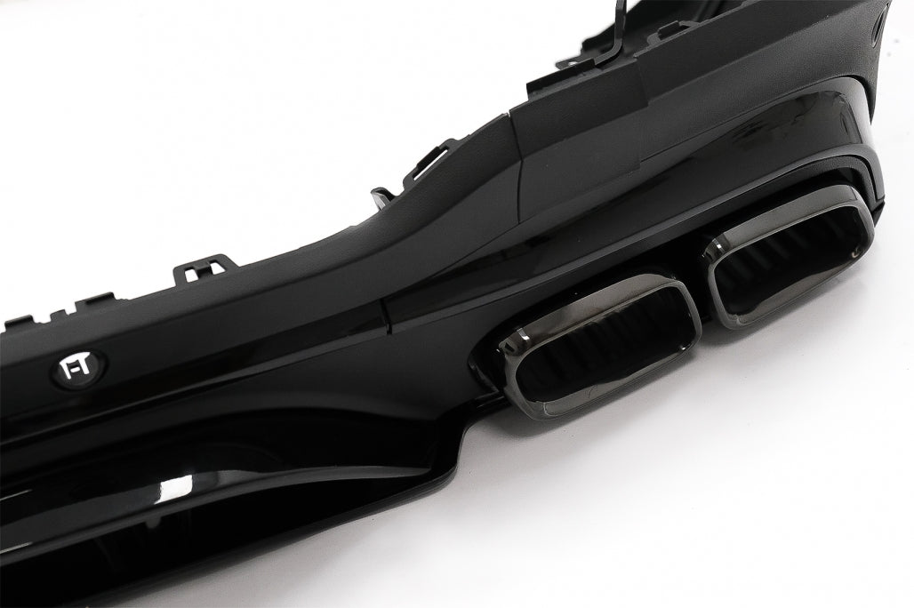 Rear Diffuser GLC63 Night Package Design with Black Exhaust Tips for Mercedes GLC SUV X253 Facelift (2020–Up)